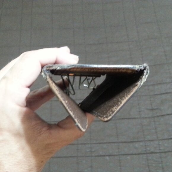 Vintage LV Louis Vuitton Damier Ebeine Leather Key Holder Case Unisex Men's - Picture 9 of 16